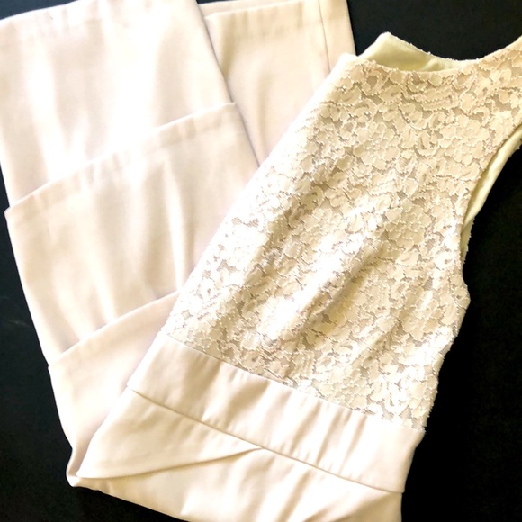 Dress barn Neutral lace detail size 16 midi dress - Picture 5 of 8